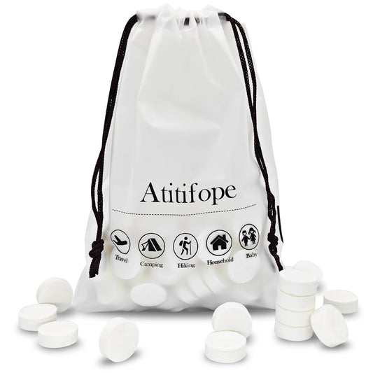 Atitifope Compressed Towels Facial Cleansing Cloths Travel Camping Washcloths (7.9in*7.9in,100pieces)